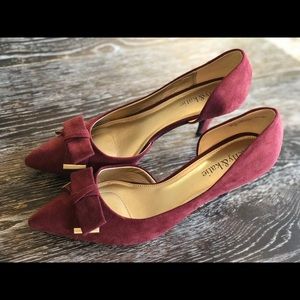 Kelly & Katie Burgundy suede medium heel
